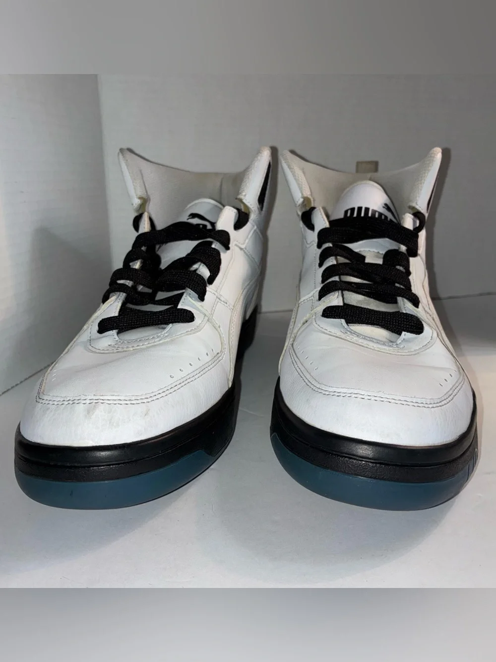 Puma White and Black High-Top Sneakers